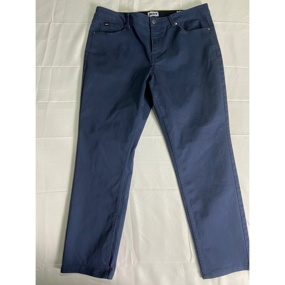 DKNY Stanton Slim Fit Mens Navy Blue Chinos Pants Size W36 L29